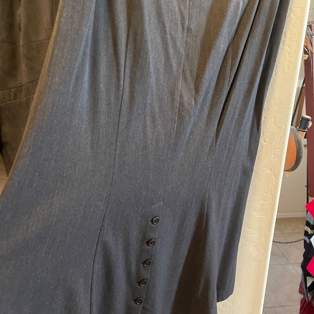VINTAGE Hard to find Lane Bryant 2 piece Dark Gray Maxi Skirt Suit 18 - Picture 15 of 15